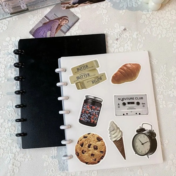 3-tums Kpop Fotoalbum Enfärgat Insats Lösblad Svamphåls Kortsamlingsbok Foto Vykort Förvaringskortshållare B-Black-20 pages