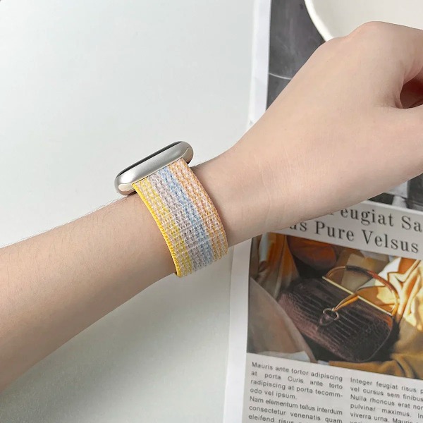 Nylon Loop för Apple Watch Armband Ultra2 49mm 44mm 40mm 45mm 41mm 42mm Armband iwatch Serie apple watch band 9 8 se 7 6 5 3 dragon fruit 41 41mm-40mm-38MM