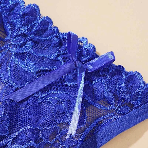 ALLTOOALL Sexiga spetsunderkläder för kvinnor, låg midja, justerbara stringtrosor, transparent G-string, kvinnliga, andningsbara underbyxor, underkläder WHITE 40-70KG
