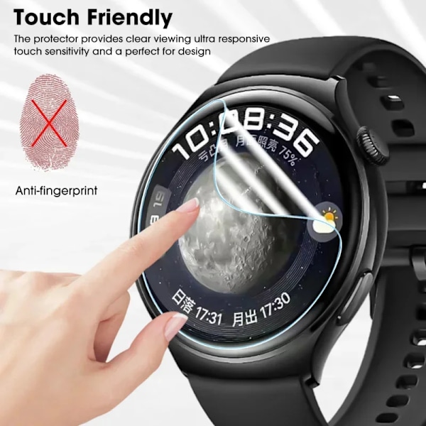 Skärmskydd för Huawei Watch GT4/GT5 41mm 46mm Smartwatch Hydrogel Film för Huawei Watch GT3/GT5 Pro 42mm 46mm Ej Glas For GT5 41mm 5PCS