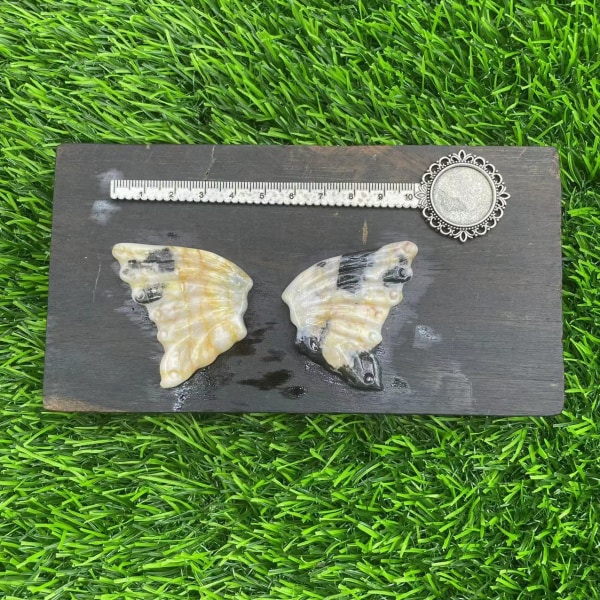 10 cm naturliga set kvinnlig modell enkelvinge 5 cm kristallvingar Flamestone