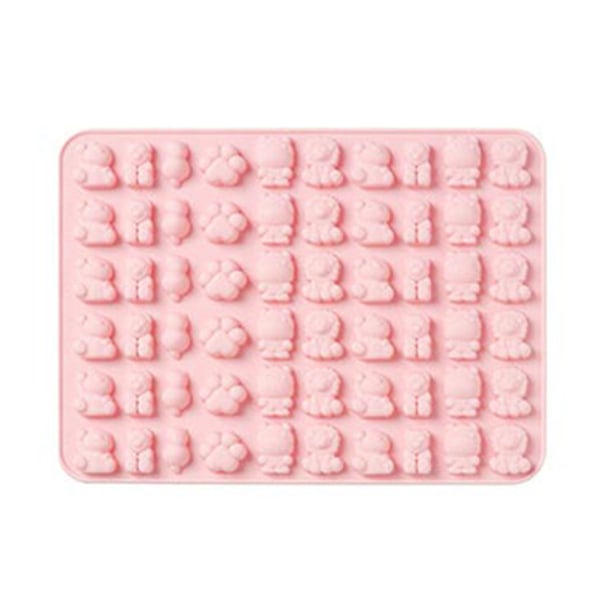 Tecknad söt form DIY Isbricka Choklad Form Bakverktyg för köksbakning pink lucky cute pet department