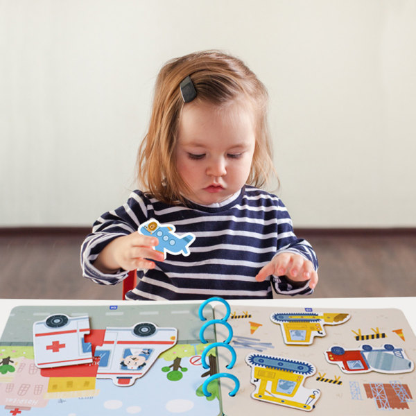 Upptagen bok Sensoriska pedagogiska leksaker Teman Lärande Upprepad användning för pojkar Flickor c