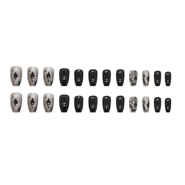 Stora partikeldiamant-fake-naglar med 12 olika storlekar tillgodoser i princip behoven för kvinnor och flickors nagelsalong glue models