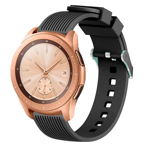 20mm 22mm Silikonarmband för Samsung Galaxy Watch 4 Classic 46mmm 42mm Watch 4 40mm 44mm/Huawei Watch GT2 42mm/ Amazfit GTR armband black for other 22mm