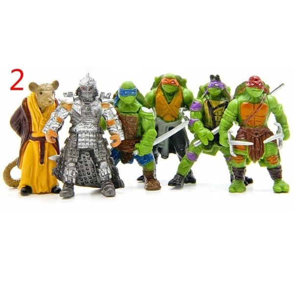 6 st/lot Teenage Mutant Ninja Turtles TMNT Minifigurer Actionfigurer Toy Juguetes 1