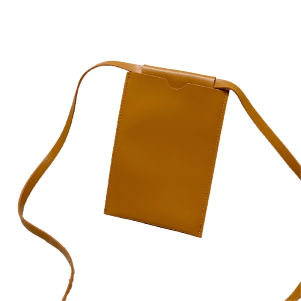 PU plånbok korsväska Lätt och tunn mobiltelefonväska Multifunktionell för sedel brown
