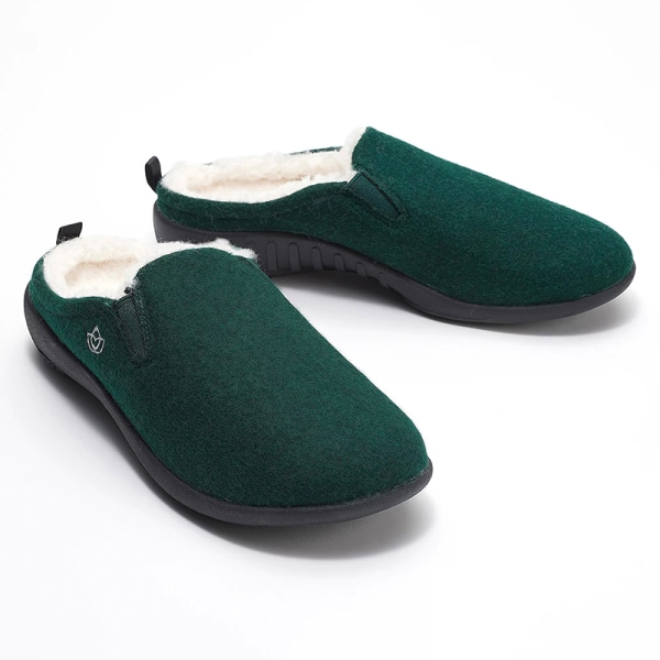 Vinterplyschtofflor Fleecefodrade Slip-on House-skor Mjuka anti-sladd unisex fötter för inomhusbruk blue 36