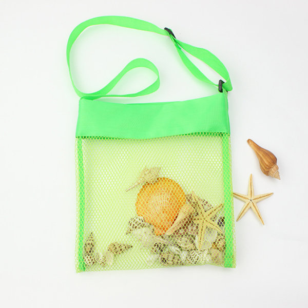 Bärbar Beach Toy Mesh -väska Lätt uppsamlingsväska för barnleksaker för att hålla blue