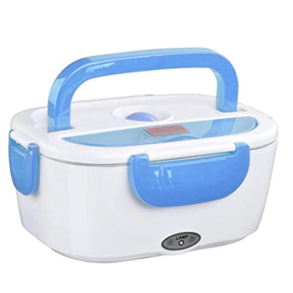 Car Electric Lunch Box Portable Food Warmer Heating Stainless Steel Container 110v blue