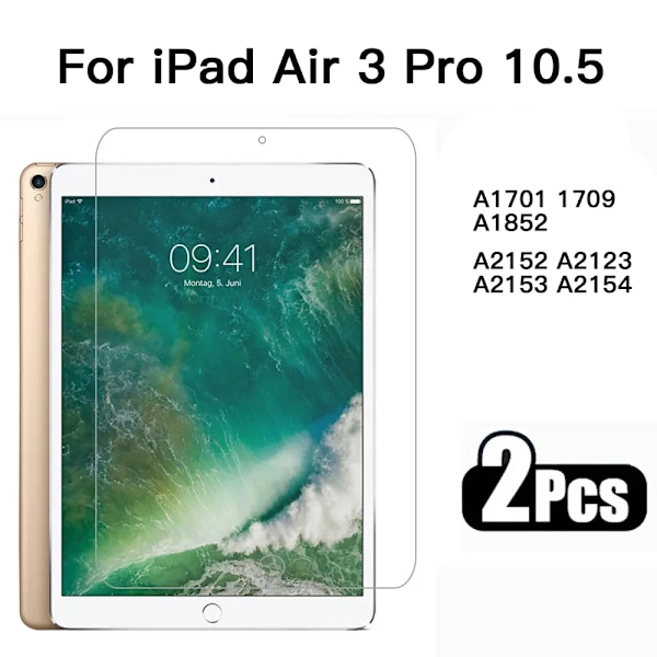 2 st Härdat Glas Skärmskydd för iPad Pro 12.9 11 air4 5 10.9 mini6 4 5 1 2 3 5:e 6:e 7:e 8:e 9:e 10.2 10.5 9.7 2015 Air 3 Pro 10.5