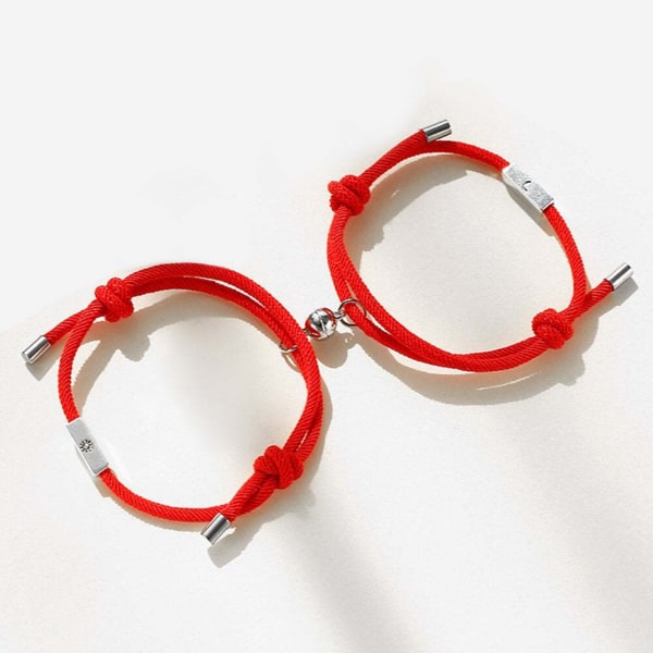 Creative Magnet Par Armband Slitstark Bow Knot Shackle Armband för man Hustru Present 10