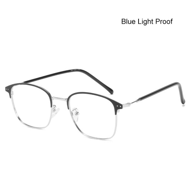 Anti-blå ljusglasögon med missfärgning Platt lins fyrkantig metallram  Klassiska fotokromatiska glasögon hh 6bc7 | hh | Fyndiq