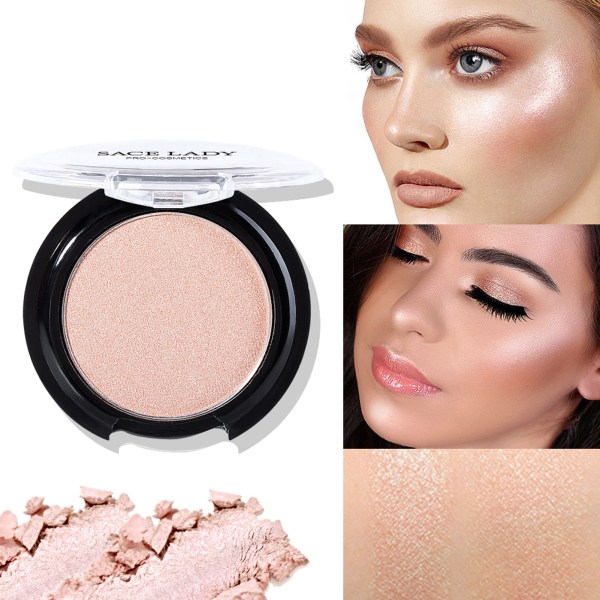 Natural Makeup Glitter Brighten Highlighter Radiance Enhancing Makeup Tool för ansiktssmink för kindbenshals 1