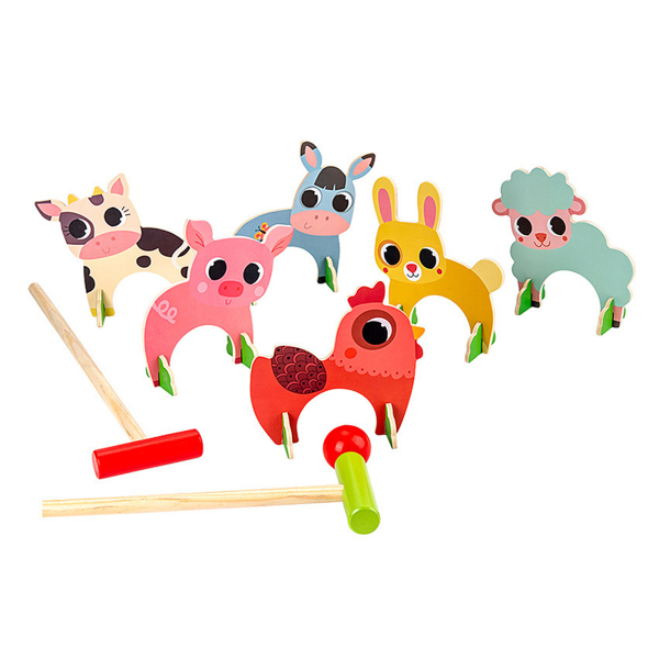 Tecknad krocket set Familjen interaktiva spel Söt interaktiv krocket animal croquet