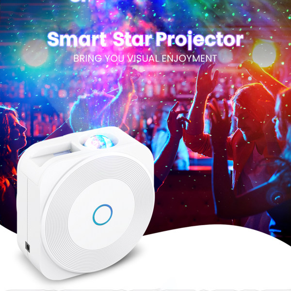 LED Night Light Star Projektorer Intelligent App-kompatibel WIFI Control Star Lampa för hemmafest uk plug