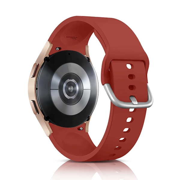 Silikonarmband för Samsung Galaxy Watch 7 6 5 4 44mm 40mm pro 45mm Sport 20mm Klockarmband Armband Galaxy Watch6 Classic 43mm 47mm orange red Watch 7 6 5 40mm