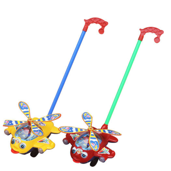 Push Plane Toy Plast Push Cart för Baby Toddler Learning Walk Toy Airplane Cart default