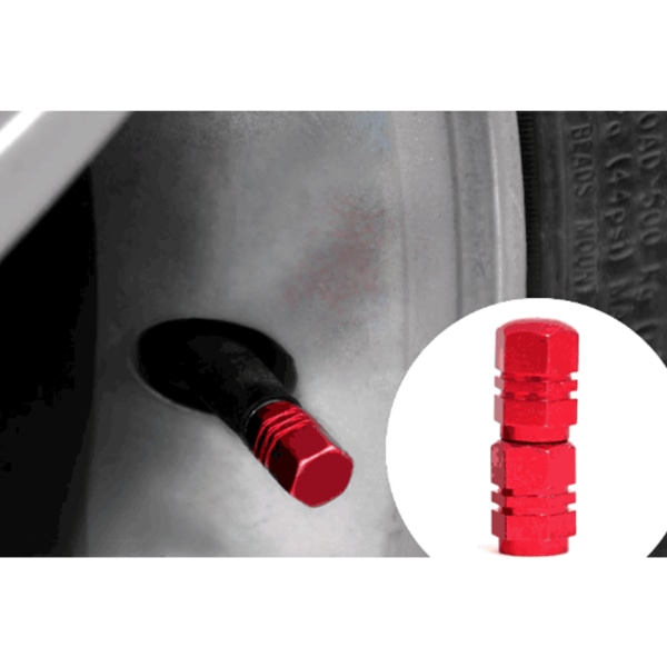 4st Däckventilstamlock för bil anodiserad aluminium Cap Set Hjul Däckventil Styling Dekoration Tillbehör black