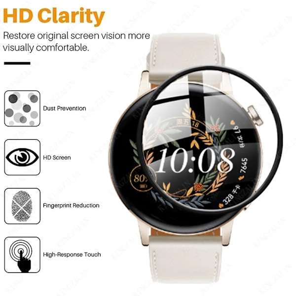 Skärmskydd för Huawei Watch GT 3 2e GT3 GT 2 pro 42mm 46mm Smartklocka Skyddsfilm för Huawei GT3 Pro GT4 Mjukt Glas 1PC For GT3 Pro 46mm