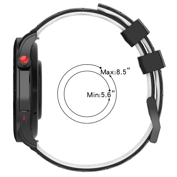 20mm 22mm Silikonarmband för Samsung Galaxy Watch 7/6/5/4 44/40mm 6 4Classic Gear S3 Universal Armband för Huawei GT3 4Pro Black White 20mm