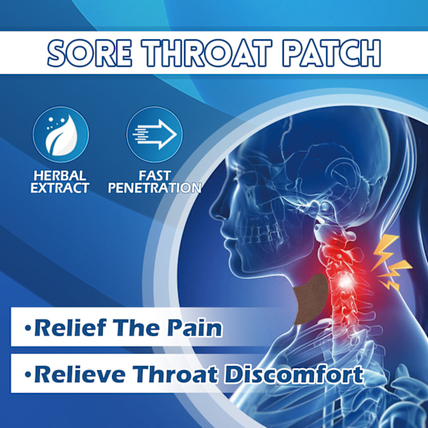 10 st halsvårdsdekaler Lindrar halsont naturligt örtplåster för daglig hälsobehandling default
