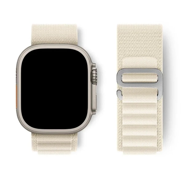Alpine Loop för Apple Watch armband Ultra 2 49mm Series 10 46mm 42mm 40-44mm 45mm 41mm G-krok sportarmband iWatch 10 9 8 7 6 SE 5 4 starlight 02 42mm-44mm-45mm-49mm