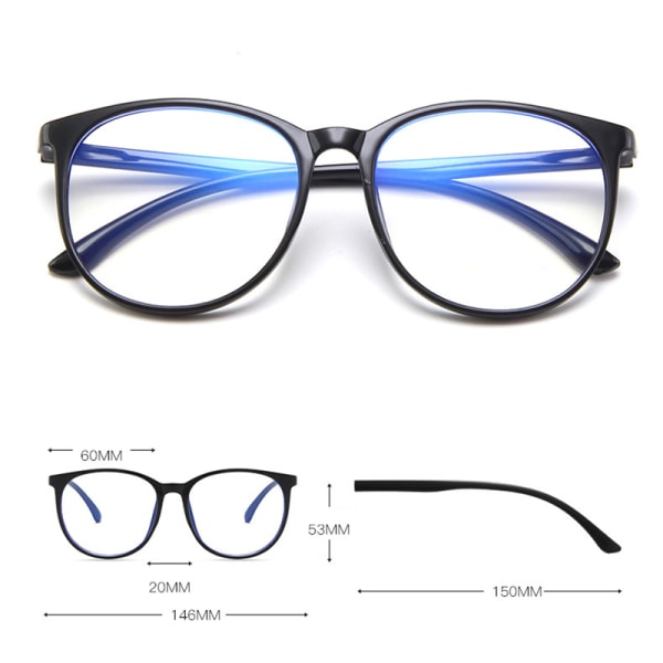 Anti-Blue Light Glasögon Strålskydd Datorglasögon Personliga tillbehör för män bright black
