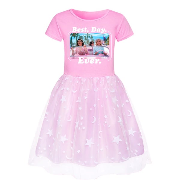 Barbie The Movie Barn- och flickkjol Star Rainbow Lace Skirt skirt rose red+bag 130cm