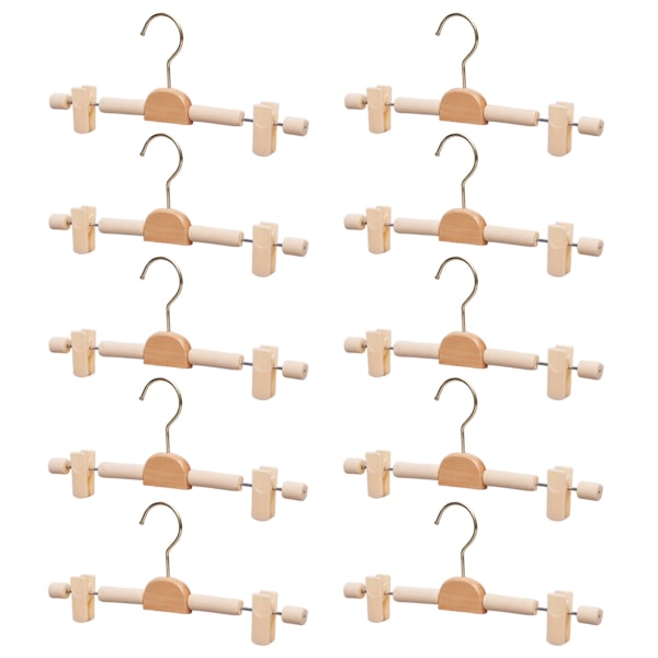 Massivt trä, halkfritt, icke-märkande klädställ för vuxen hemmabruk av svamp. beige pants rack 10pcs