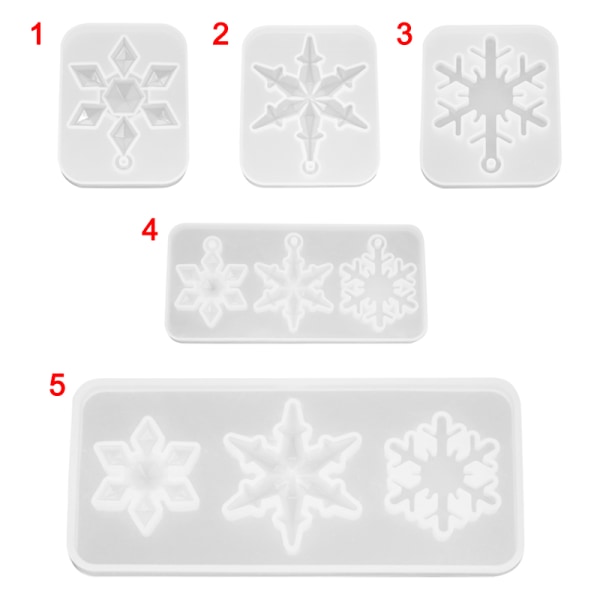 Snöflinga molds DIY mould för DIY-hantverk Halsband Örhängen 4