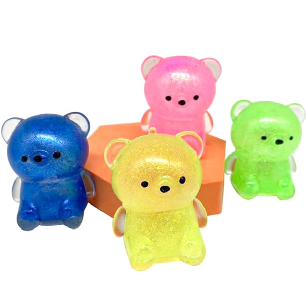 Söt björn Anti Stress Squeeze Sensory Toys Anti-Angest Sensorisk Squeeze Fidget Toy för att lindra stress från arbetet b