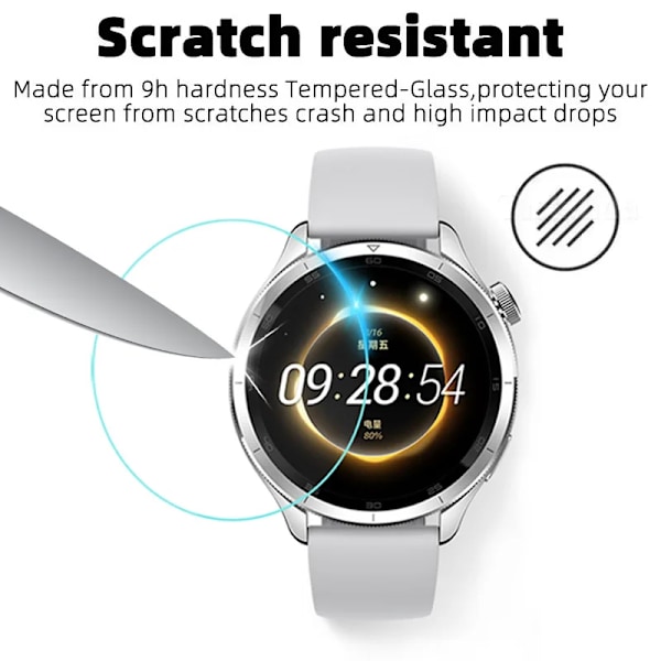 Härdat glas för Xiaomi Mi Watch S4 Smartwatch Skärmskyddsfilm Anti-rep för Xiaomi Mi Watch S3 film Tillbehör 5 Pcs For Mi Watch S3