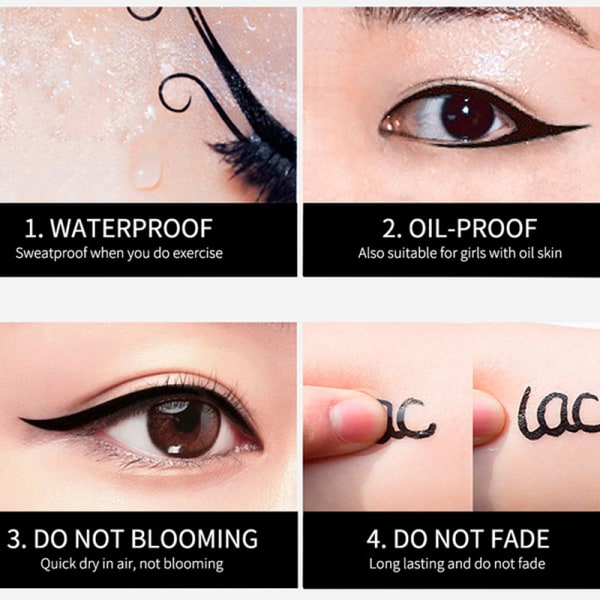 Dubbelhövdad flytande Eyeliner Stamp Pen Långvarig Eyeliner Professionell DIY ögonmakeup 1