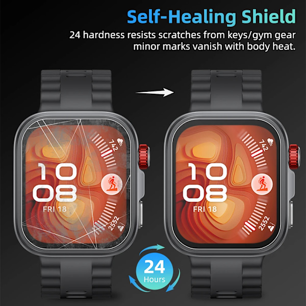 Hydrogelfilm för Huawei Watch Fit 4/Pro Skärmskydd Anti-repa, HD Klar Full Täckning Mjuk Skyddsfilm Tillbehör 6 PCS for Huawei Fit 4 Pro