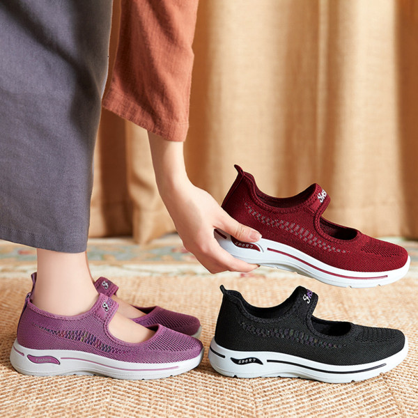 Sneakers för kvinnor Slip-On löparskor med tjock bottensula gray 39