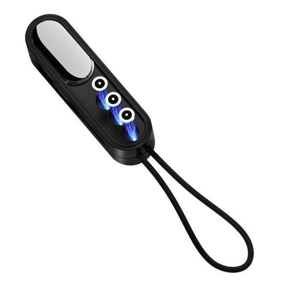 Universal Magnetic Mini Charging Keychain Kabel Snabb Kompatibel med USB Typ C black