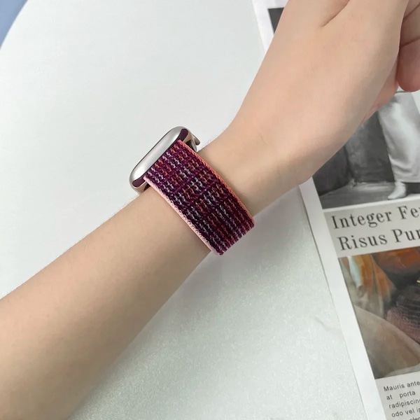 Nylon Loop för Apple Watch Armband Ultra2 49mm 44mm 40mm 45mm 41mm 42mm Armband iwatch Serie apple watch band 9 8 se 7 6 5 3 South Korea 79 41mm-40mm-38MM