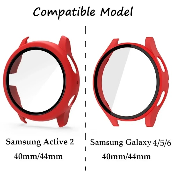 20mm Armband+Fodral för Samsung Galaxy Watch Active 2 Armbandsskydd Stötfångare för Galaxy Watch 4/5/6 40mm 44mm Skyddskåpa DGr-DGr Active 2 40mm