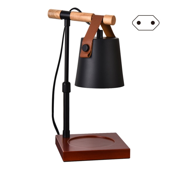 Infällbar ljusvärmare lampa Höjdjusterbar ljussmältare för skrivbordsinredning i hemmet eu plug black