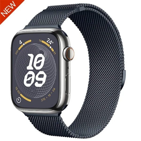 Milanese Armband för Apple Watch 10 46mm 42mm Band Magnetiskt Armband för iWatch Ultra 49mm 9 8 7 6 5 SE 45mm 41mm 44mm 40mm Armband Midnight Blue For Ultra 49mm