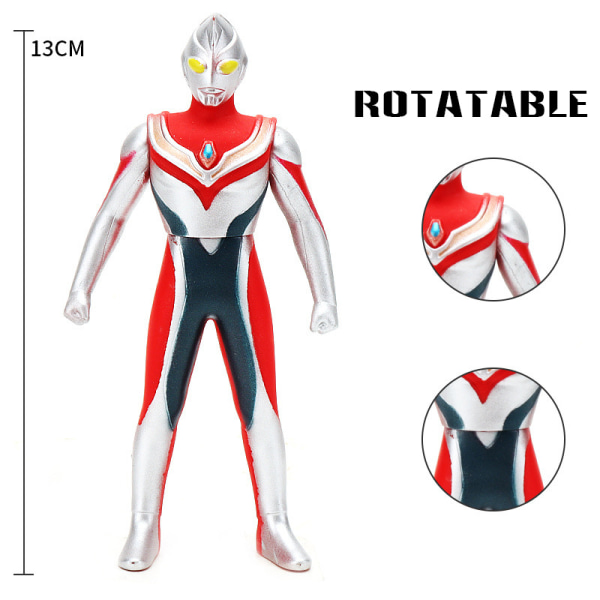 Ultraman modell 13cm vinyl docka samling leksaksmodell för barns semestergåva gauss