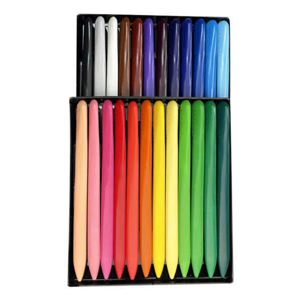 Trekantiga barnkritor Multifunktionsmålning Färgpenna Säker och tvättbar ritkritor 24 colors