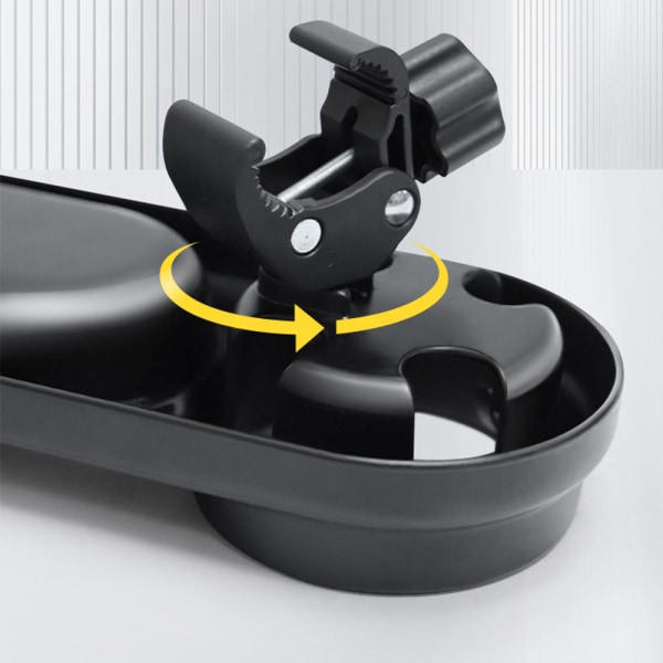 Universal mellanmålsbricka för baby 360° vridbar armstödshållare för nappflaska black
