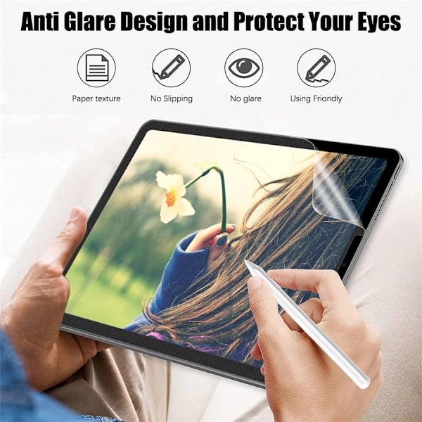 3 st Pappersliknande Skärmskydd för iPad 9:e Generationen 8 7 6 Air 5 4 10:e Pro 11 10.5 9.7 Mini 4 5 6 Inget Glas 3pcs mini 4 5