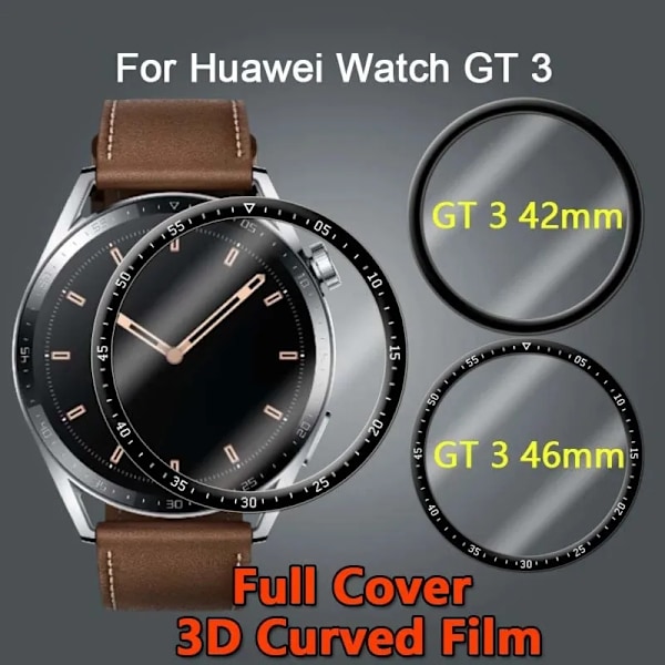Skärmskydd för Huawei Watch GT 3 2e GT3 GT 2 pro 42mm 46mm Smartklocka Skyddsfilm för Huawei GT3 Pro GT4 Mjukt Glas 3PCS For GT2  Pro  46mm