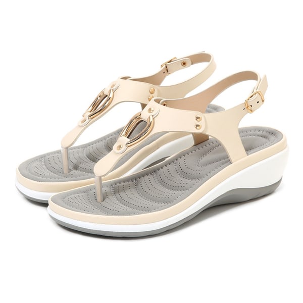 Mjuka flip-flops för damer, tåsandaler, tofflor, avslappnade ortopediska sandaler black 39