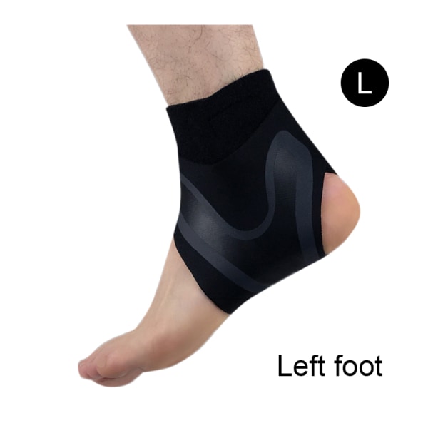 Vänster/höger fötter ärm ankel stöd strumpor Kompression Anti stukning häl skyddande omslag a l