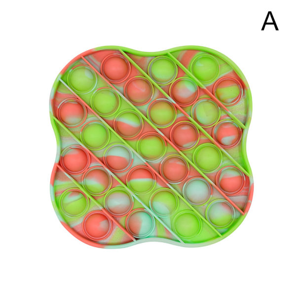 FoxMind Push Pop Bubble Sensory Fidget Regnbågsfärg leksak Stress relief Specialbehov Tyst f
