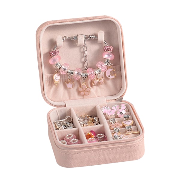 Kristaller set Delikat snyggt handledsband Smycken present till döttrar födelsedag pink